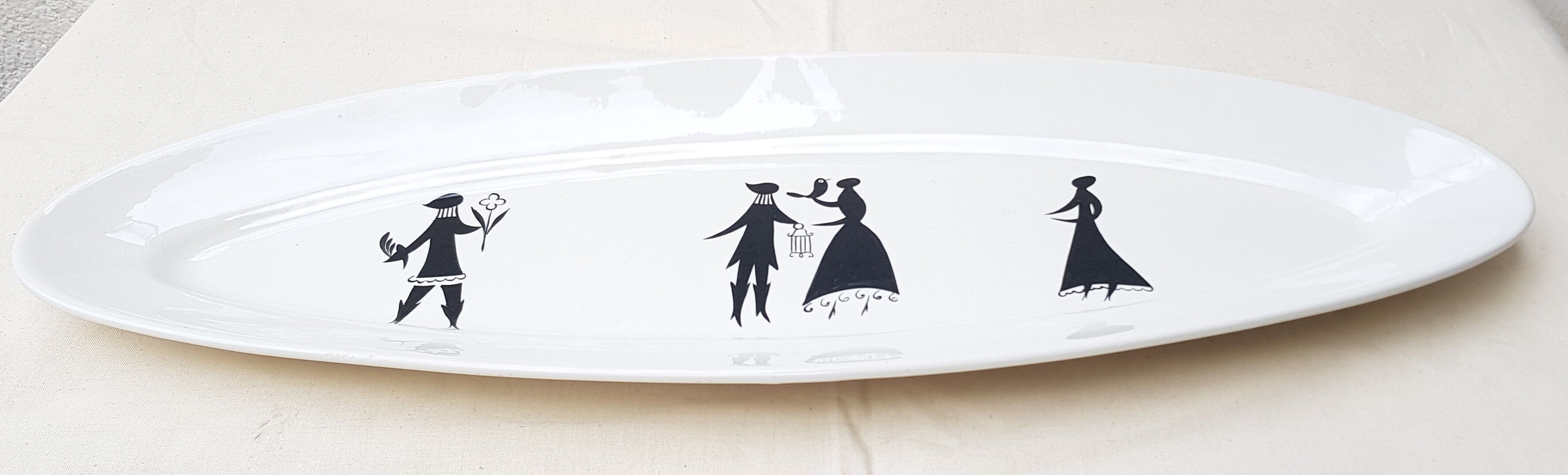 50's long oval dish