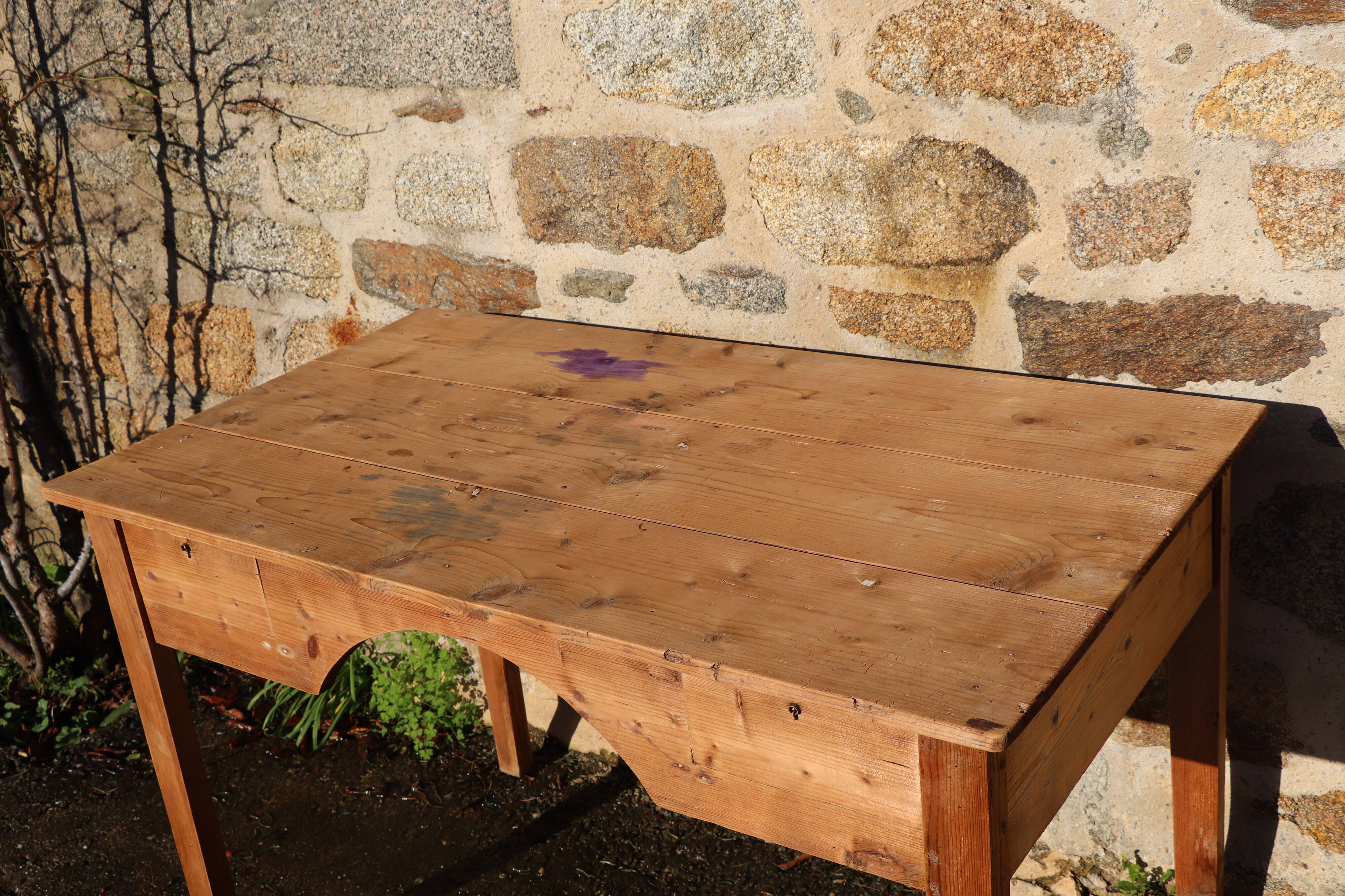American desk in raw wood 1900