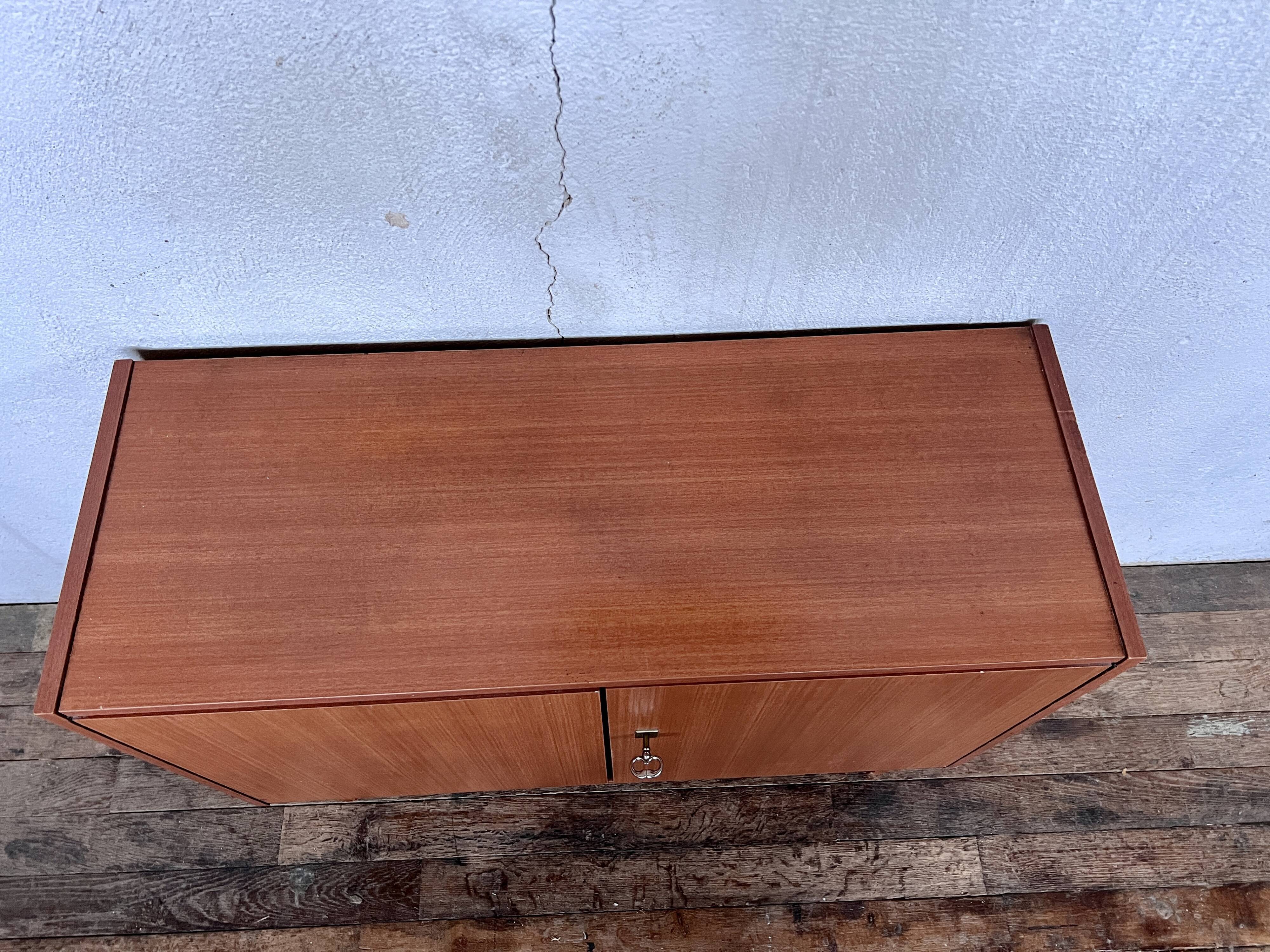 Hifi tv cabinet enfilade Scandinavian look modernist French 1950