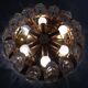 Large gilded brass and crystal glass ceiling lamp by Ernst Palme for Palwa, 1960s
