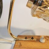 Lampe de chevet vintage : Lampe en verre style milieu du XXe siècle, Yougoslavie, années 1970