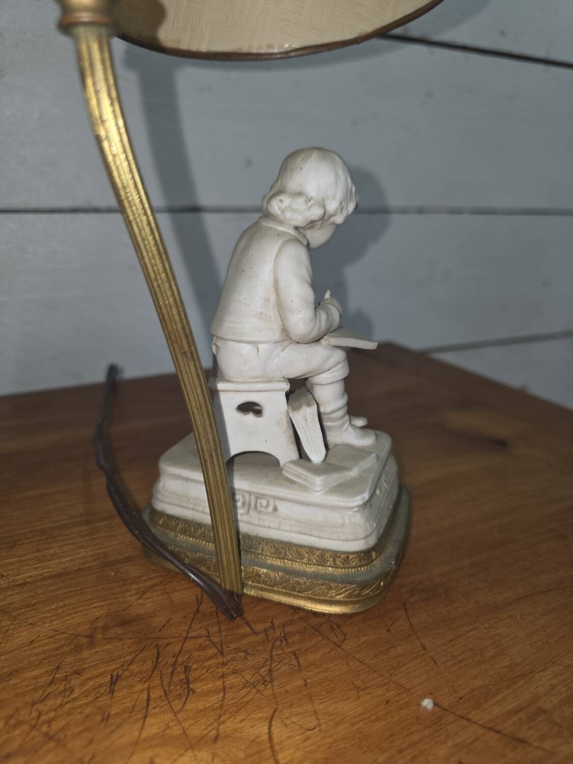 Pair of Louis XVI style bedside lamps, late 19th century