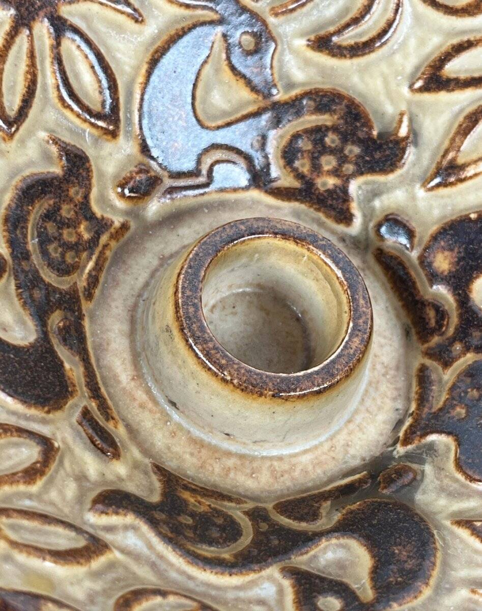 Bols et porte-bougie en poterie d'atelier danoise du milieu du siècle moderne de Michael Andersen Keramik, années 1960, lot de 3