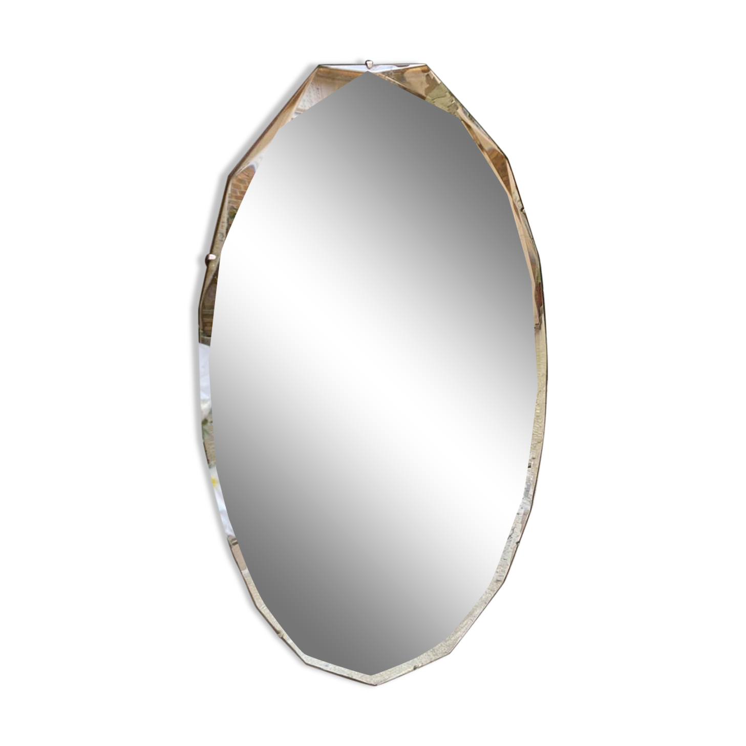 Miroir ovale biseauté 65 x 38 cm