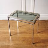 Chrome-brass coffee/side table, 1970
