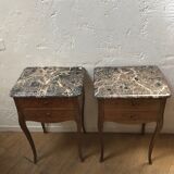 Louis XV-style bedside pair