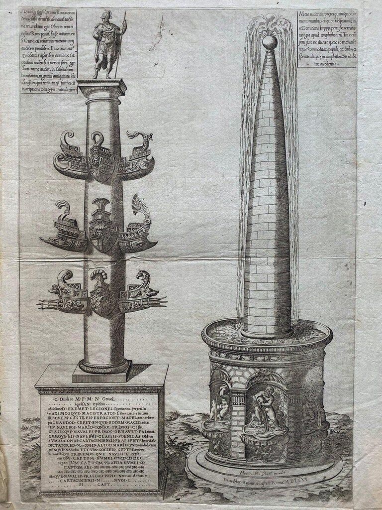 Antoine Lafrery, "Speculun Romanae Magnificen", set of 6 engravings, XVIth