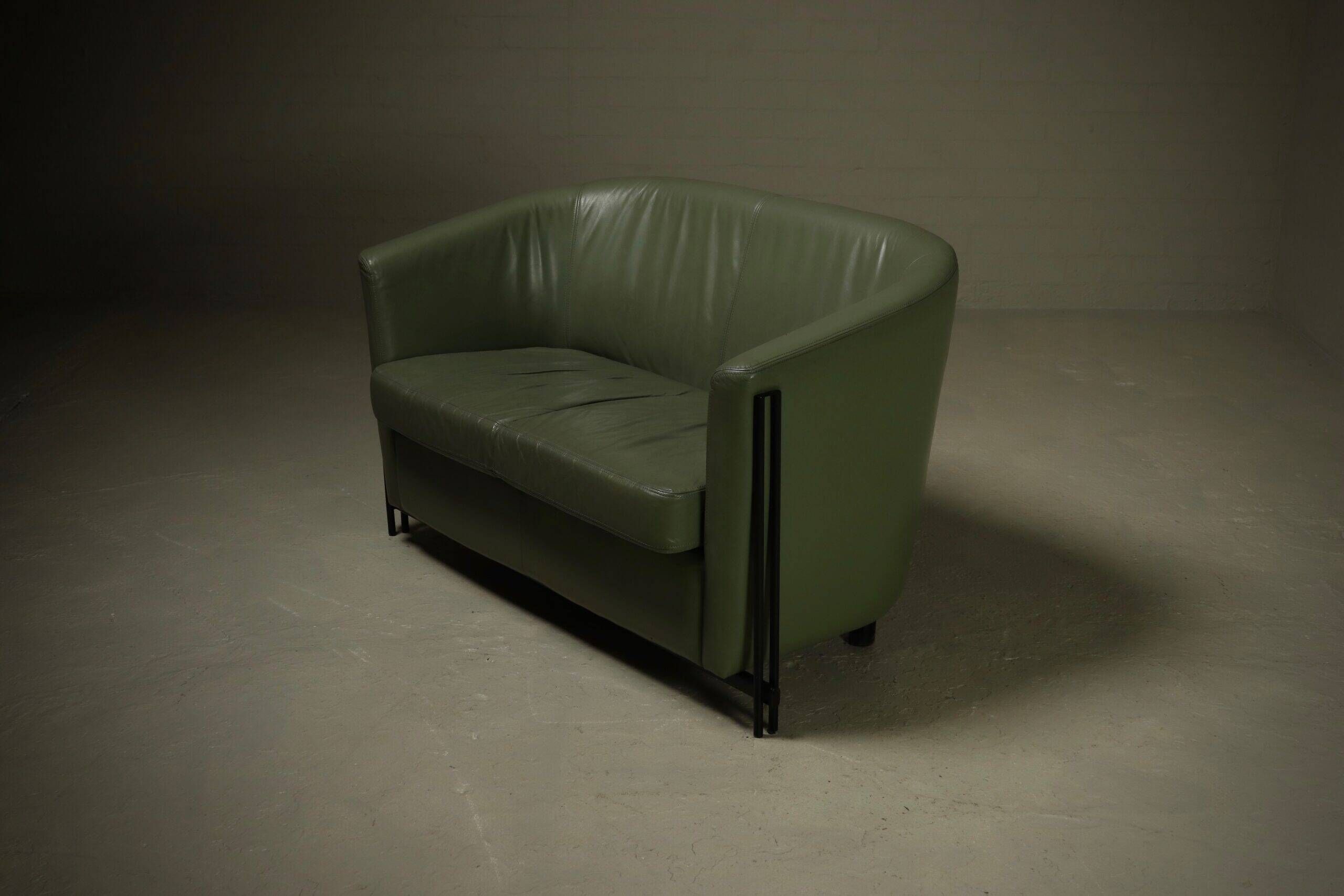 Canapé en cuir postmoderne par Touche années 1980