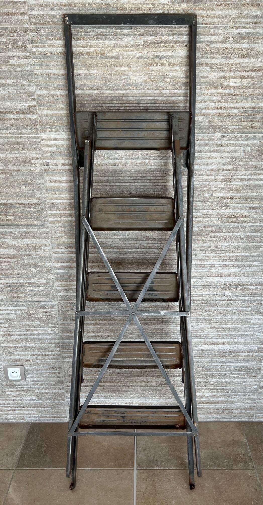 Manufrance 1930 industrial metal stepladder