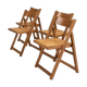 Set of Four Folding Dining Chairs,