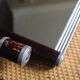 Vintage wood metal mirror top handles