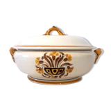 Soupière carnations faience Creil Montereau