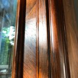 Bonnetière antique wardrobe with beveled ice interior elm magnifying glass style rocaille louis xv