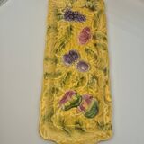 Lot 11 assiettes dessert Sarreguemines barbotine fruits 19cm vintage rare