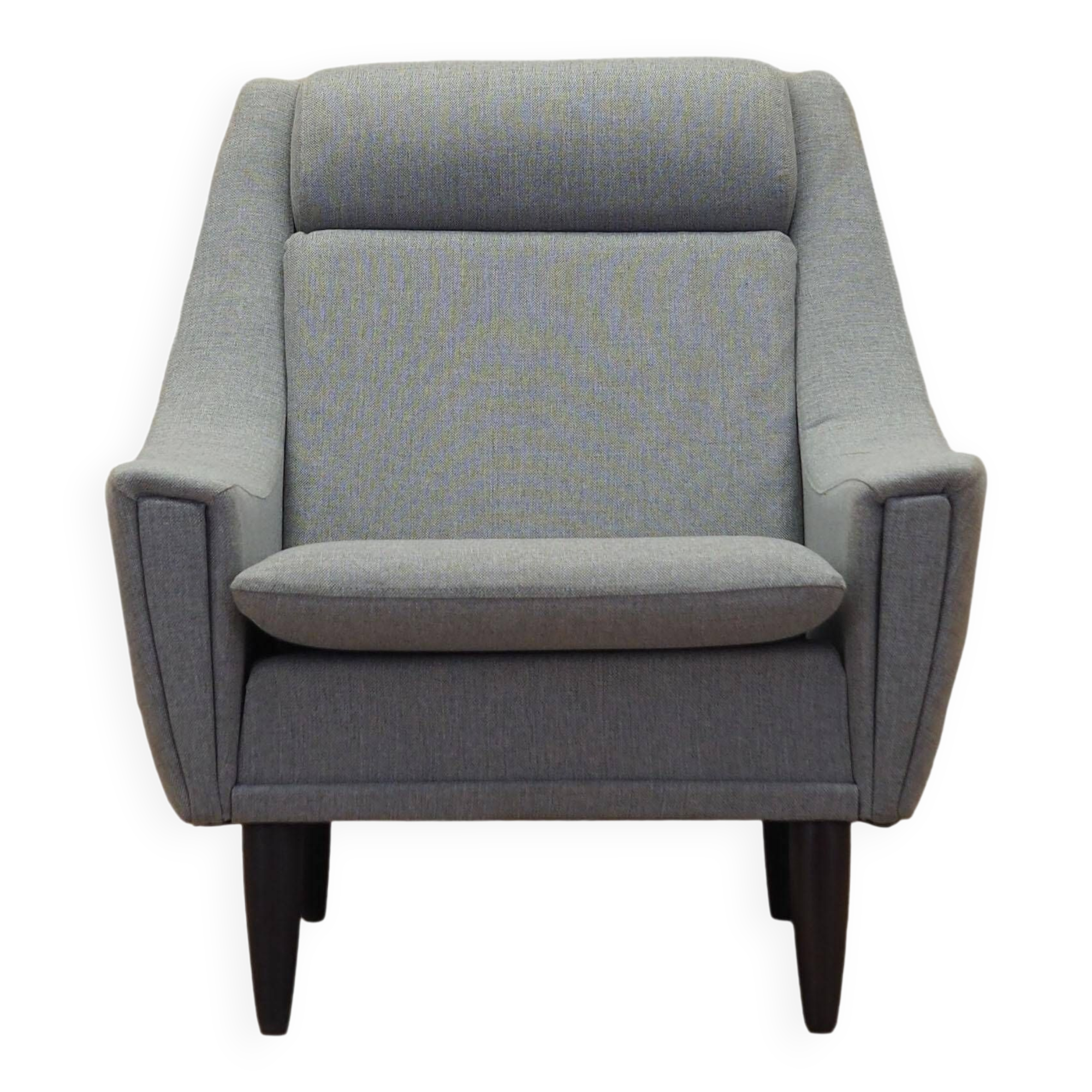 Fauteuil gris, design danois, années 1970, production : Danemark
