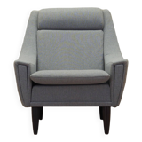 Fauteuil gris, design danois, années 1970, production : Danemark