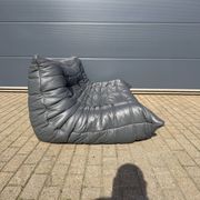 100% authentic Ligne Roset Togo 3-seater Anthracite Grey leather