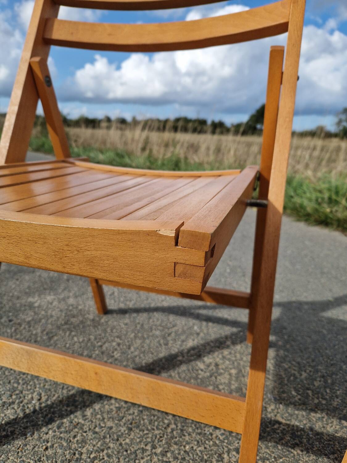 Set of 3 vintage folding chairs