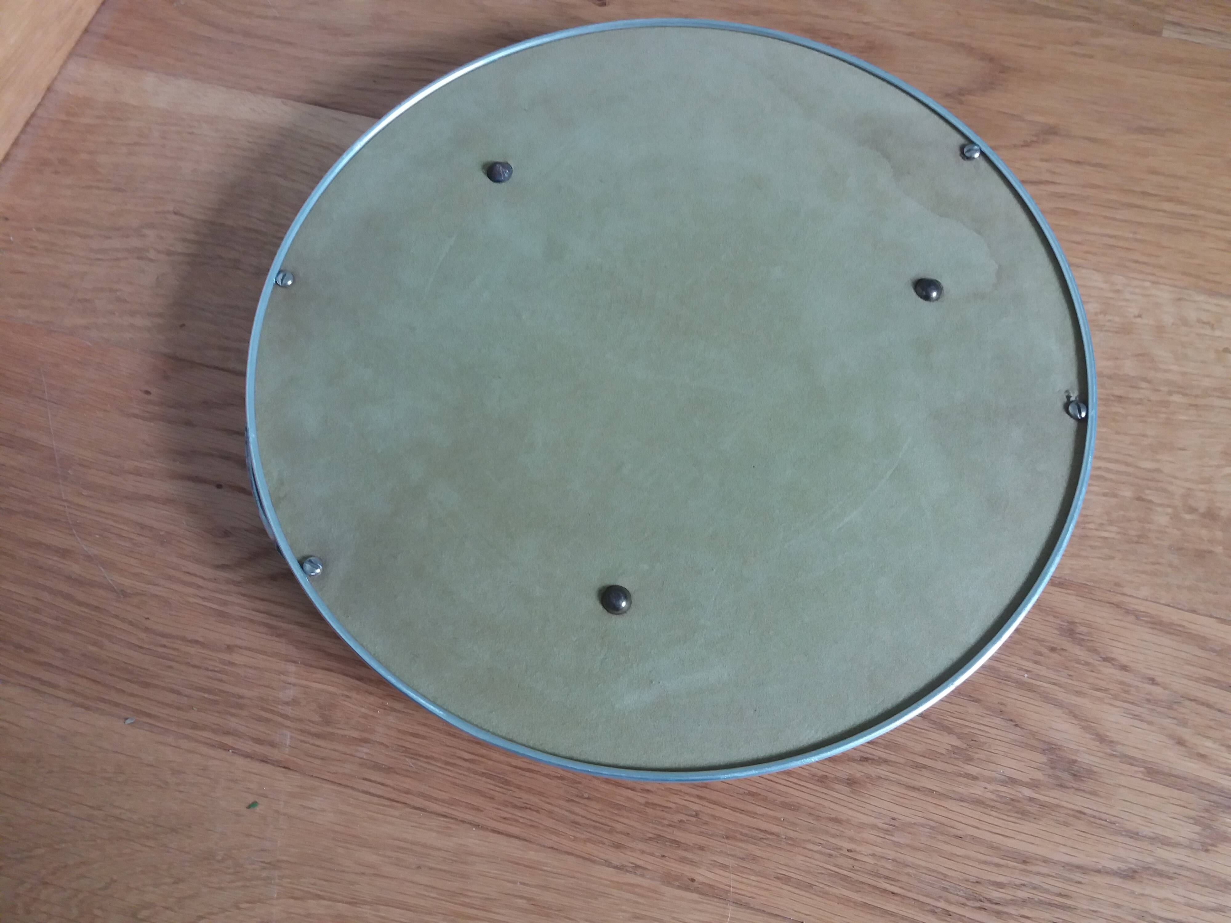 Appetizer tray with cups and Art Deco mirror tray