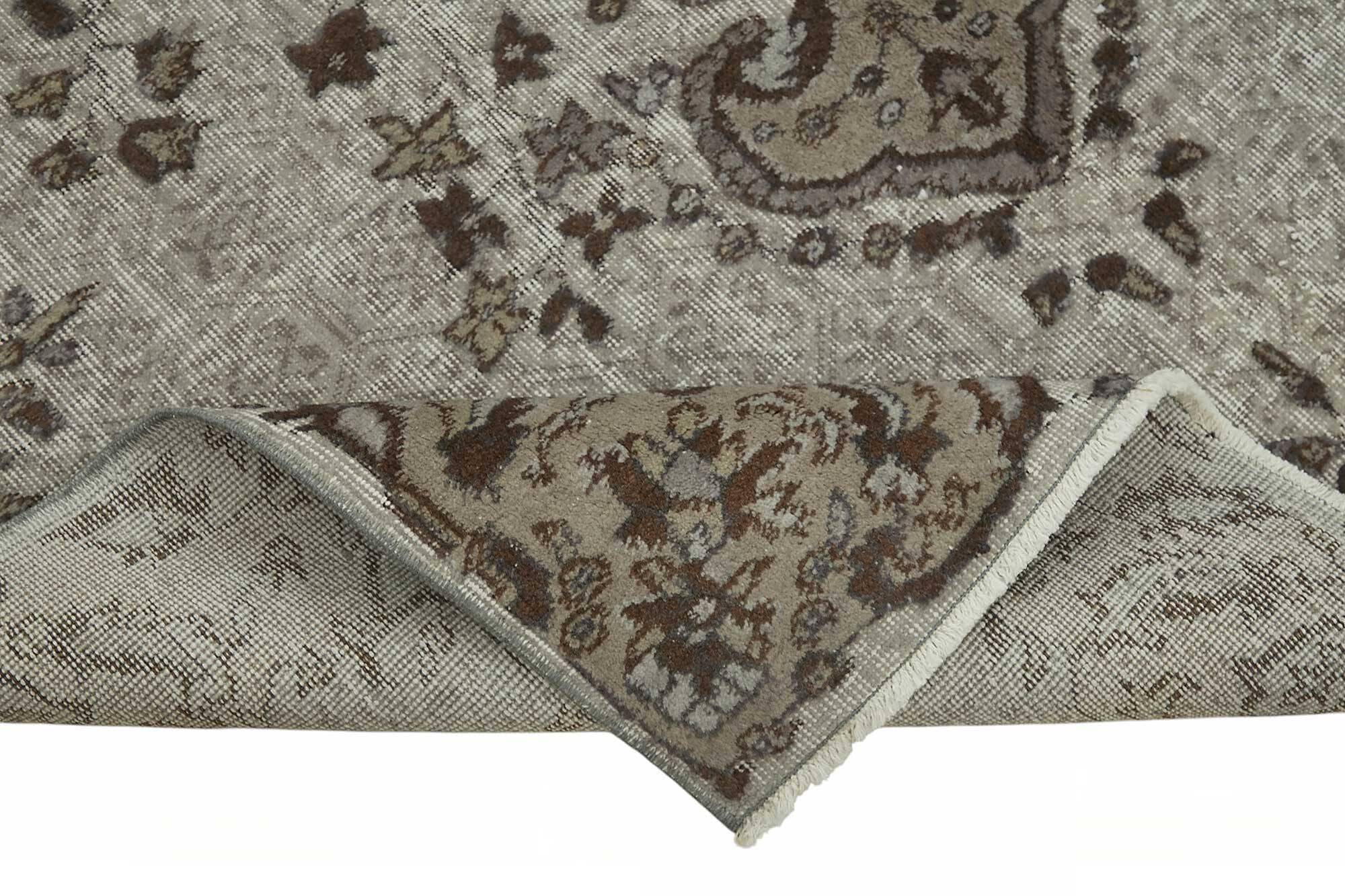 Overdyed Wool Vintage Handmade Carved Rug 165 cm x 263 cm