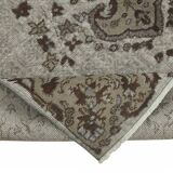 Overdyed Wool Vintage Handmade Carved Rug 165 cm x 263 cm