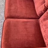 Coral velvet toad sofa