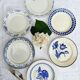 Mismatched flat plates in earthenware