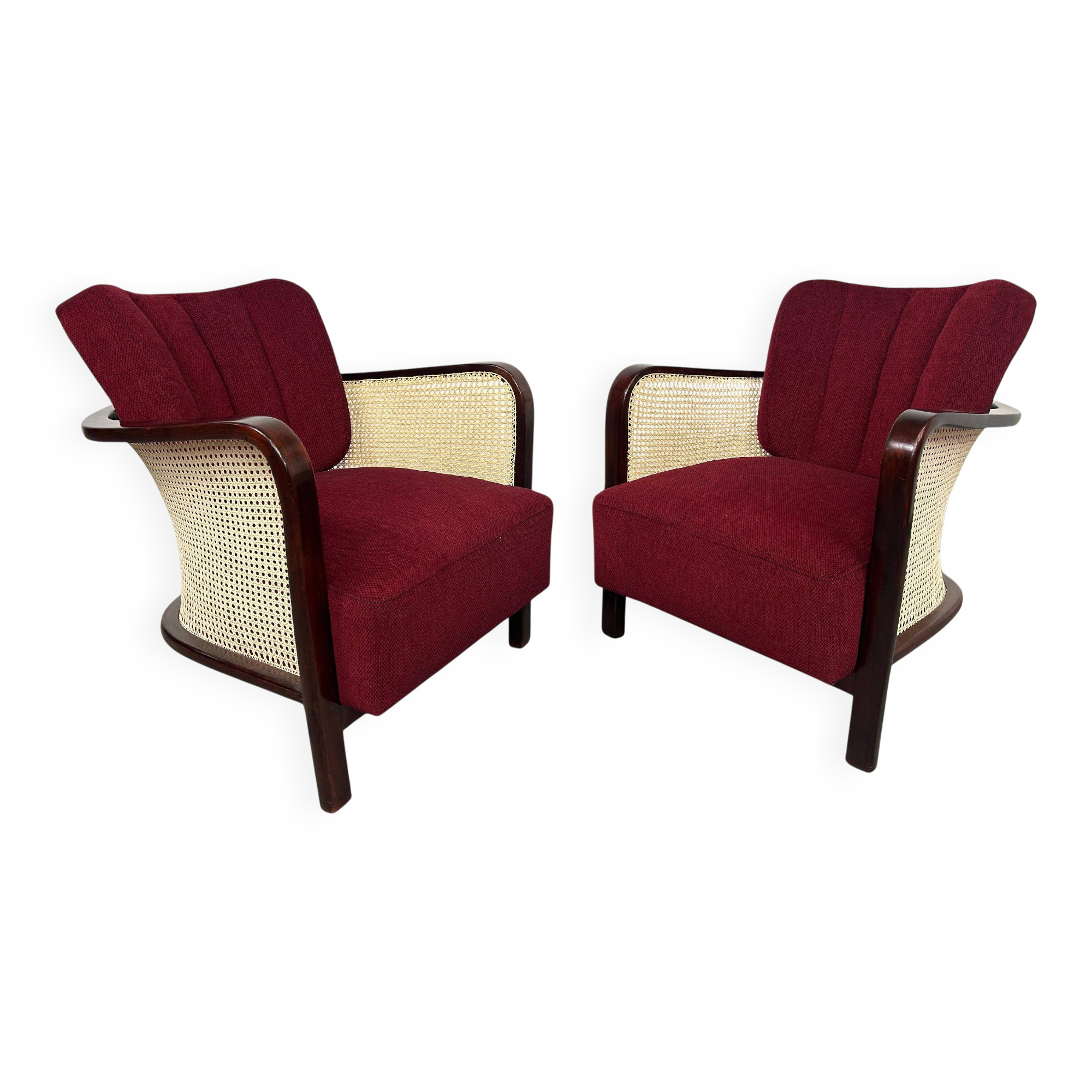 Art Deco Bauhaus armchairs by Lajos Kozma for Thonet Mundus