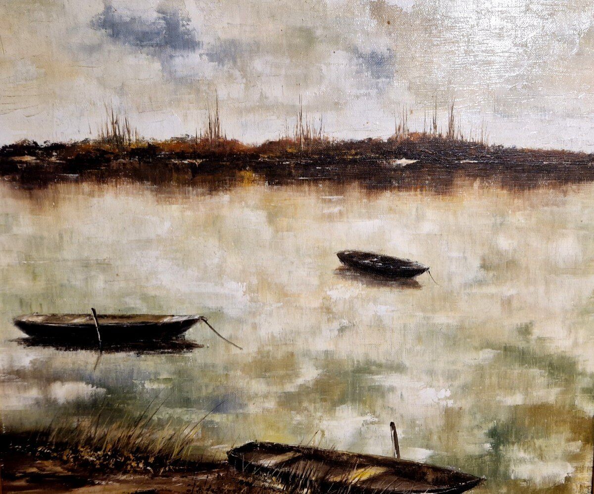 Bords De Loire Par Pierre Bruno XXe