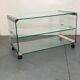 Table d'appoint vintage en verre Space Age par Gallotti & Radice, Italie 1970