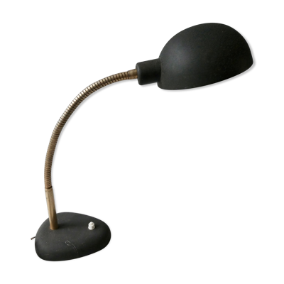 Lampe des années 50, en métal noir et doré