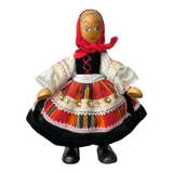 Antique wooden doll folklore poland