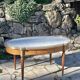 Bouillotte coffee table in blond mahogany, Louis XVI style, 20th century period