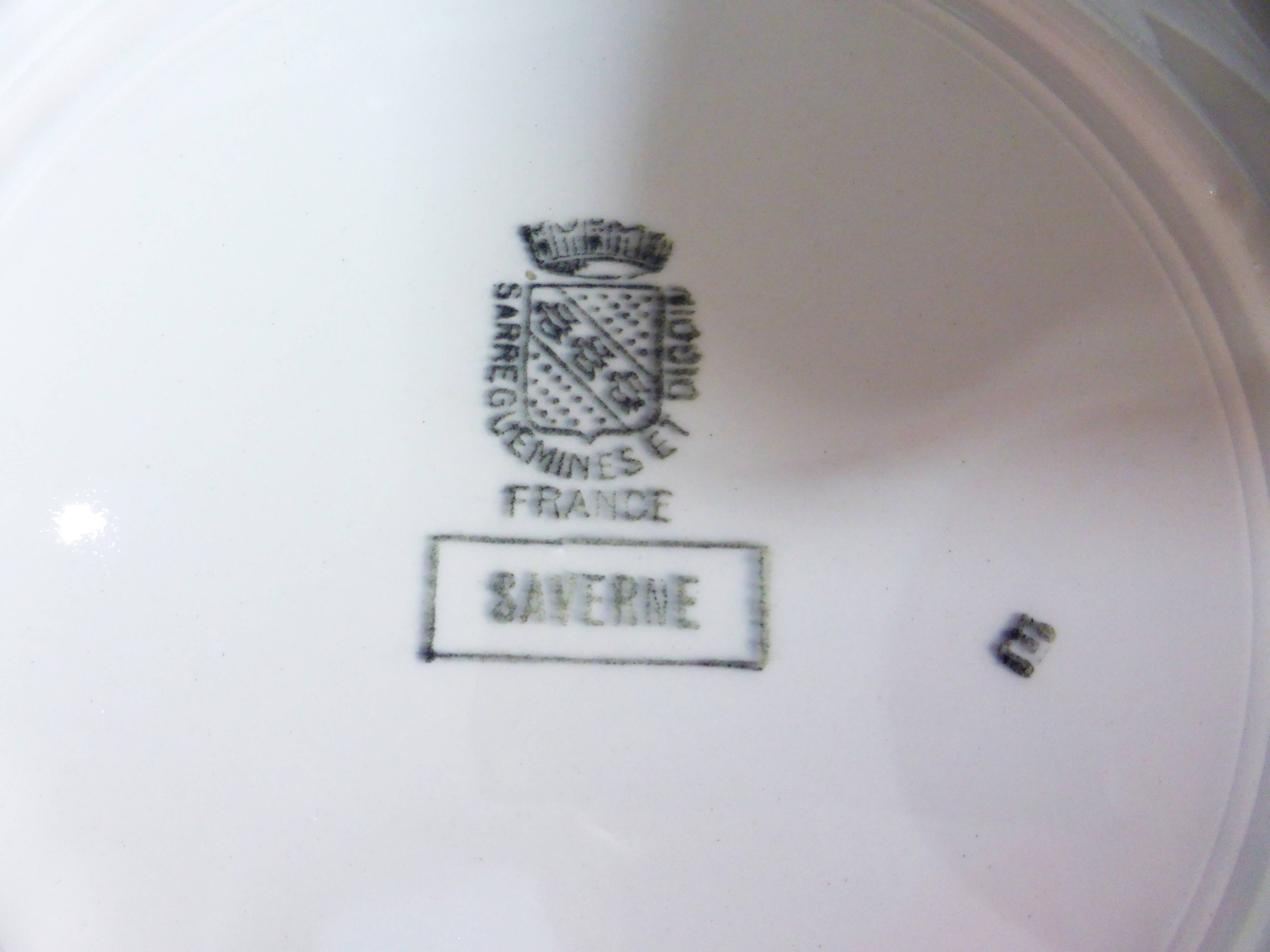 4 flat plates of Digoin Sarreguemines saverne model 220541