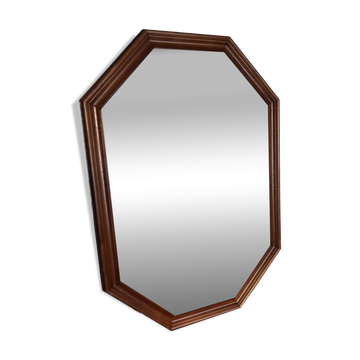 Miroir octogonal en bois