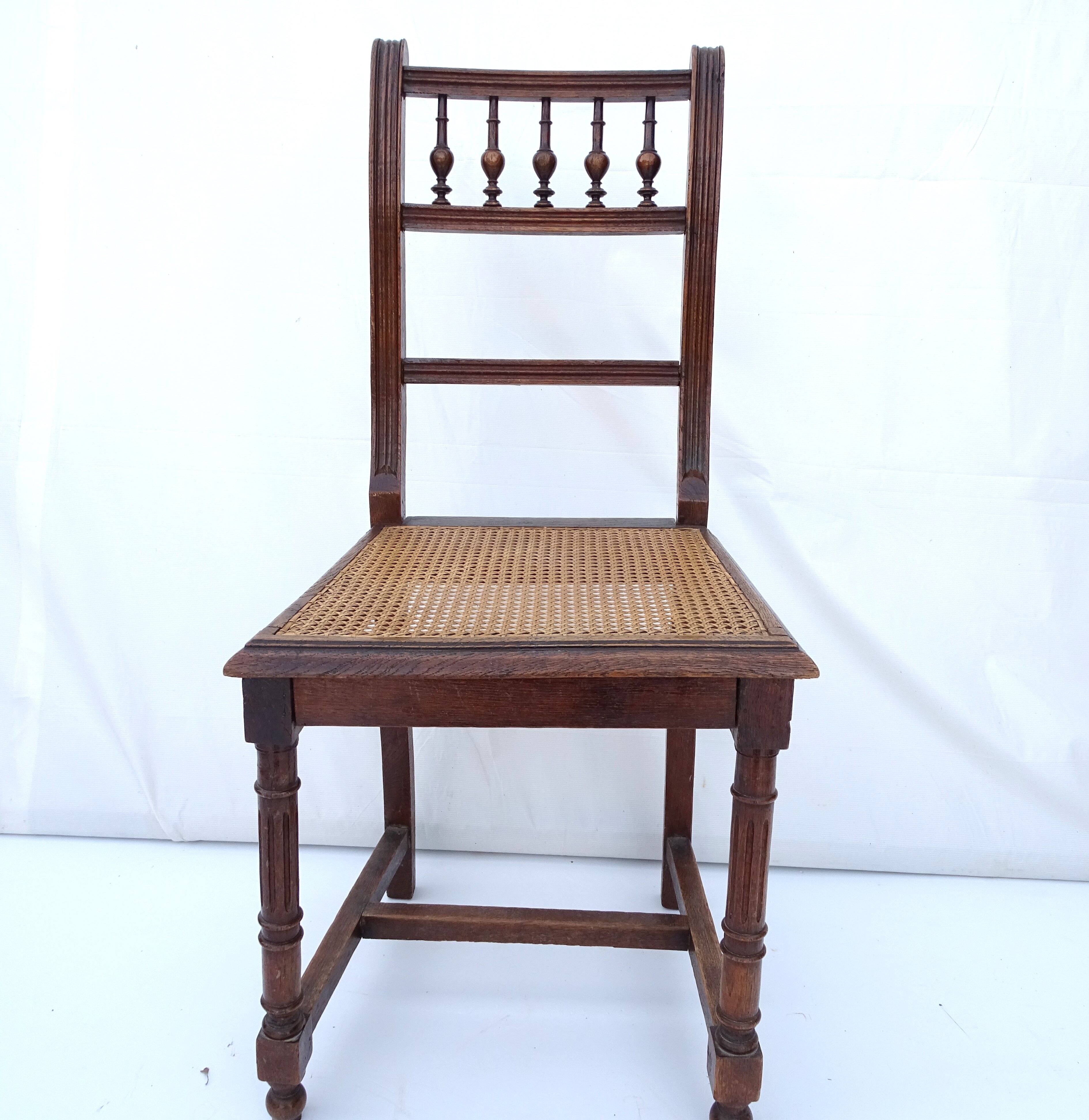 Set of 6 canned chairs