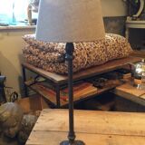 Metal lamp with lampshade