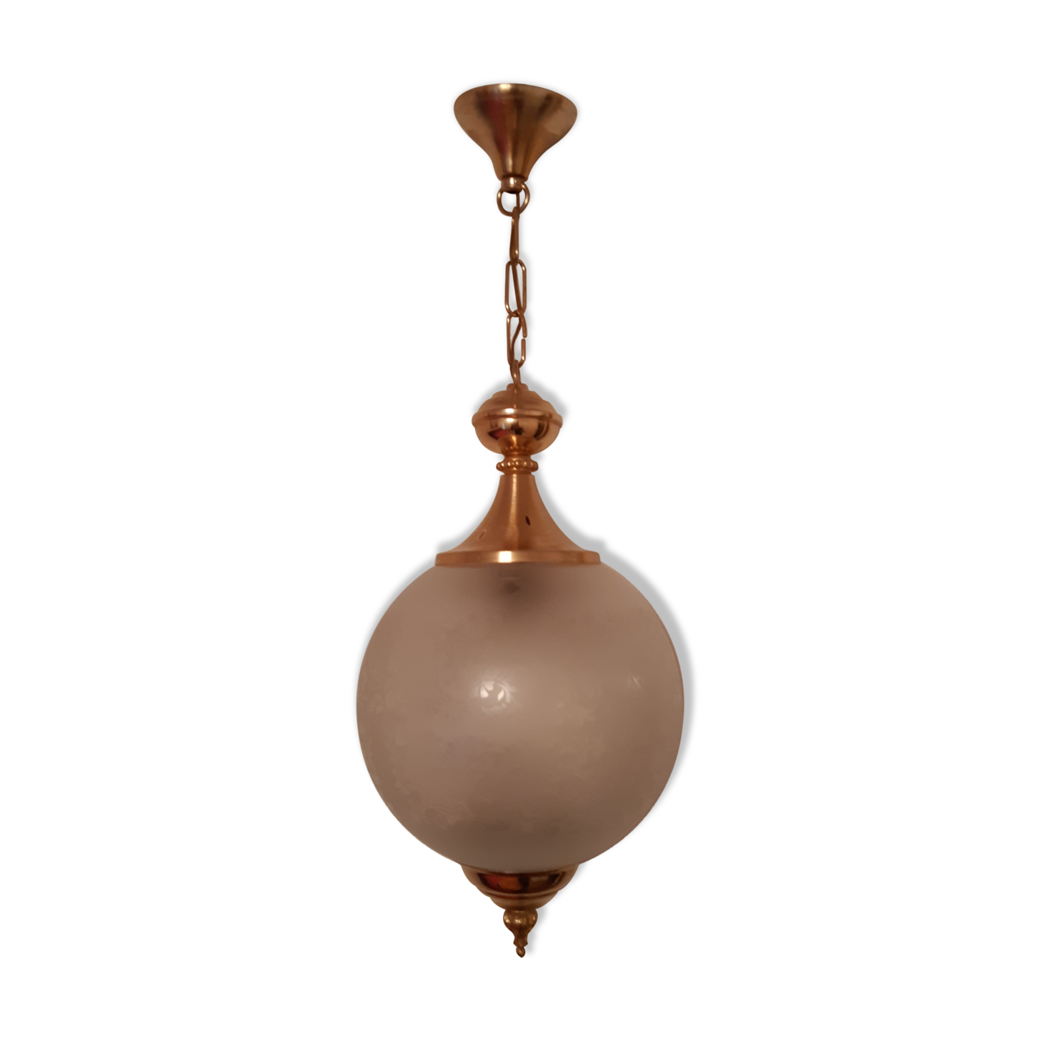1900-style glass and brass suspension