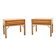 French bedside tables in birch root and brass, 1930s, set of 2