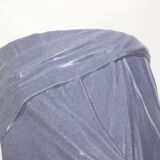 Purple vase, draped ribbons in relief