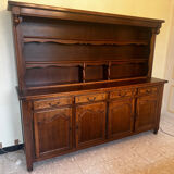 Rustic two-body buffet in oak from the 1960s.