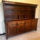 Rustic two-body oak sideboard from the 1960s.