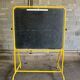Tableau école pivotant jaune années 70/80