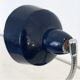 Lampe de chevet flexible en tôle laquée bleue et en inox,  édition des années 70.