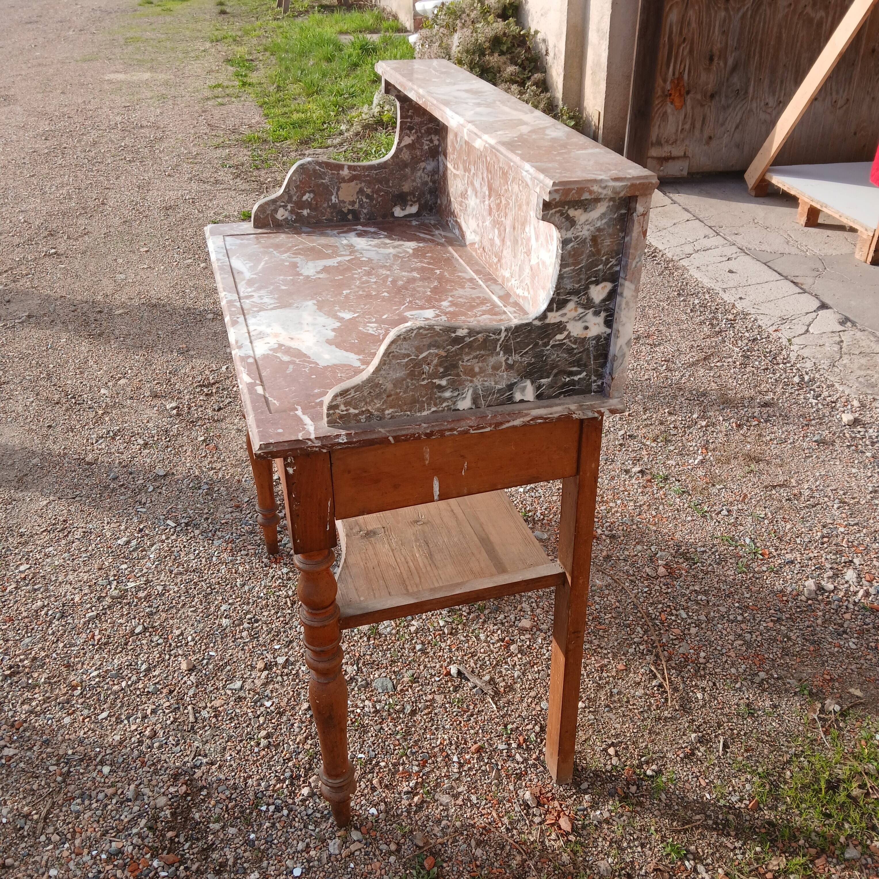Dressing table with marble