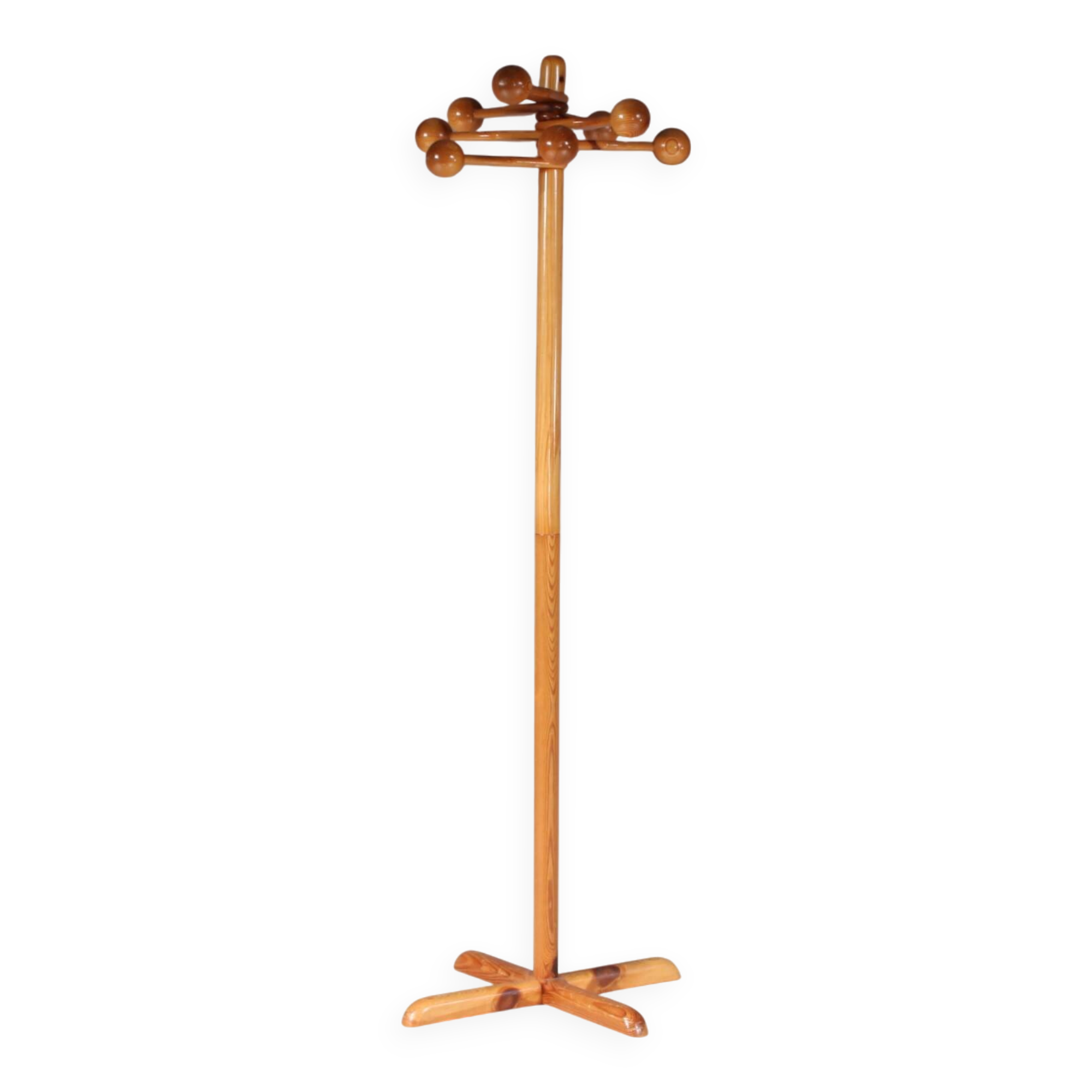 1970s Pine wooden coat rack from Denmark