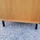 Vintage store chest of drawers in blond oak metal tube legs 4 drawers