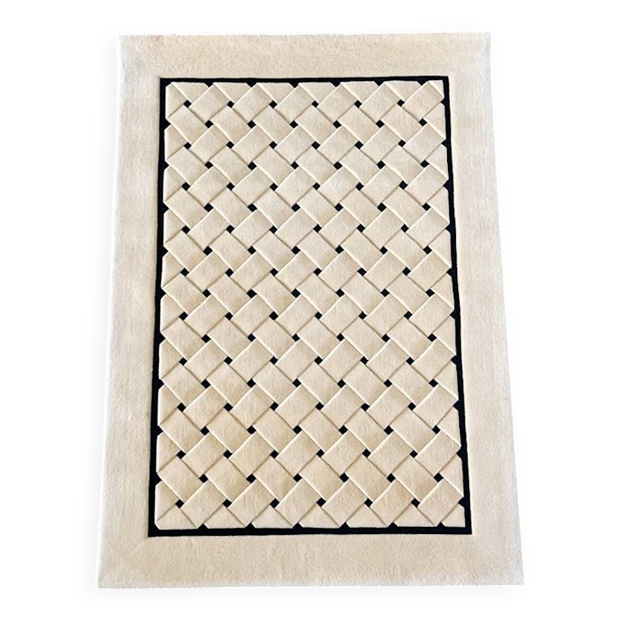 "Opal Variation" Hand Tufted Rug by Tisca France 1990s
