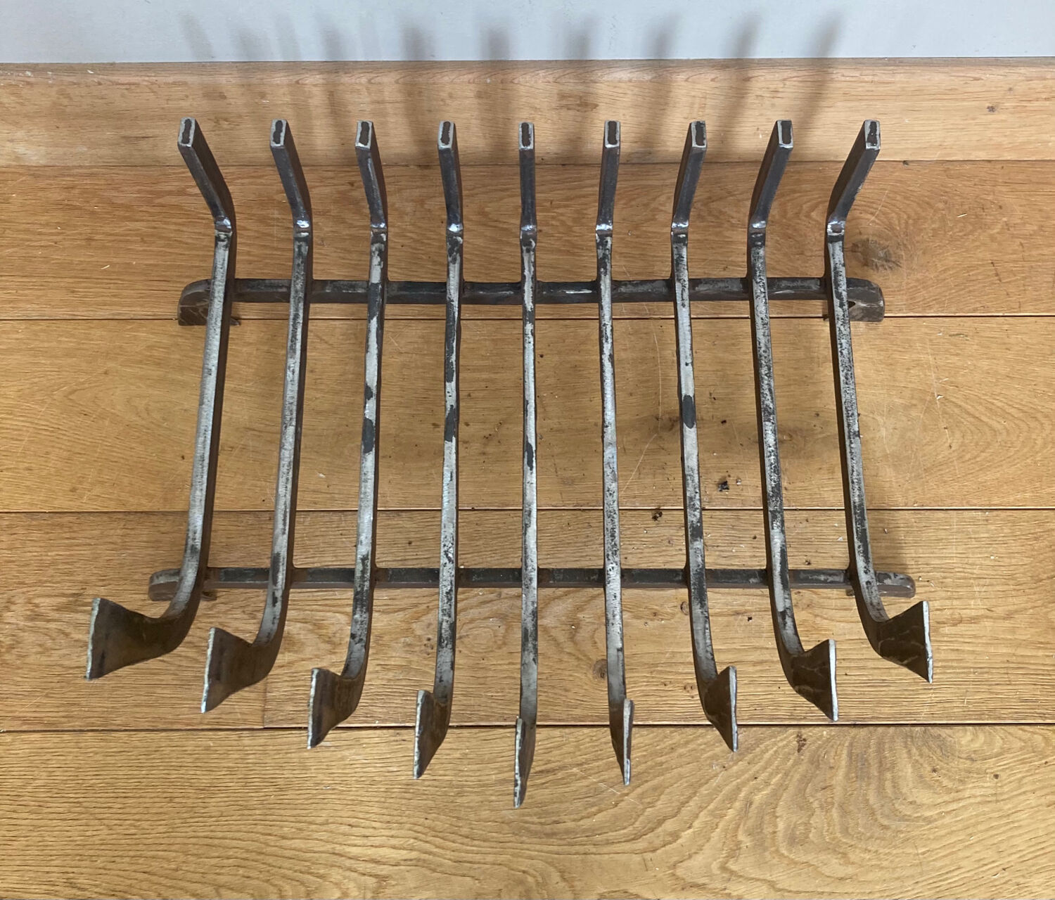 Large 19th century wrought iron log rack