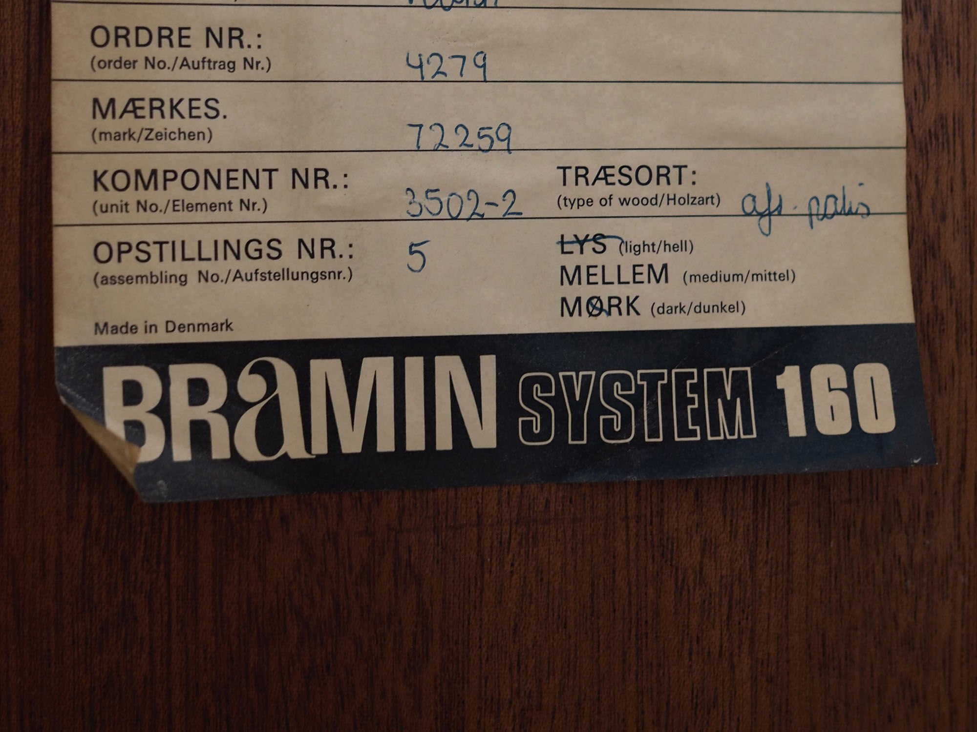 Rosewood bookcase, Danish design, 1970s, manufacturer: Bramin